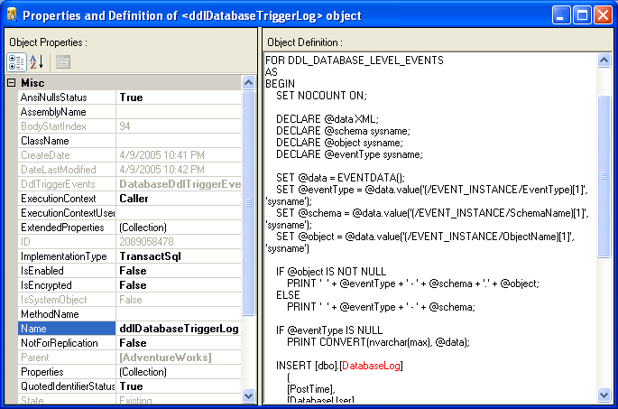 SQLDBSearch-ObjectProperty