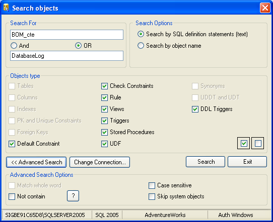 SQLDBSearch-Search-Form