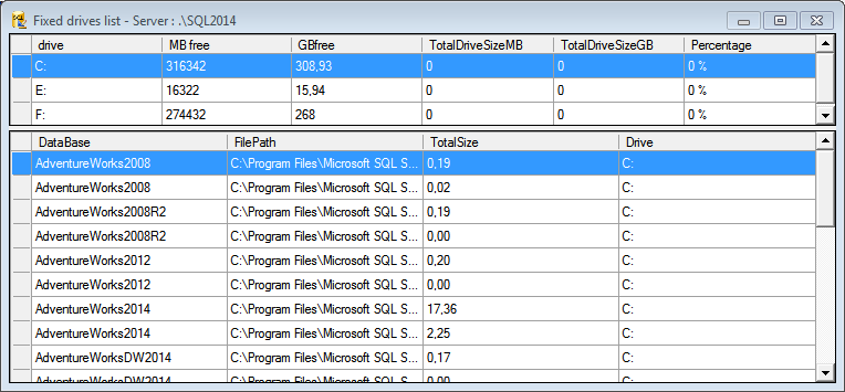 SQLDBSize-FixedDrivesList